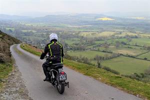 Velocette on the Long Mynd